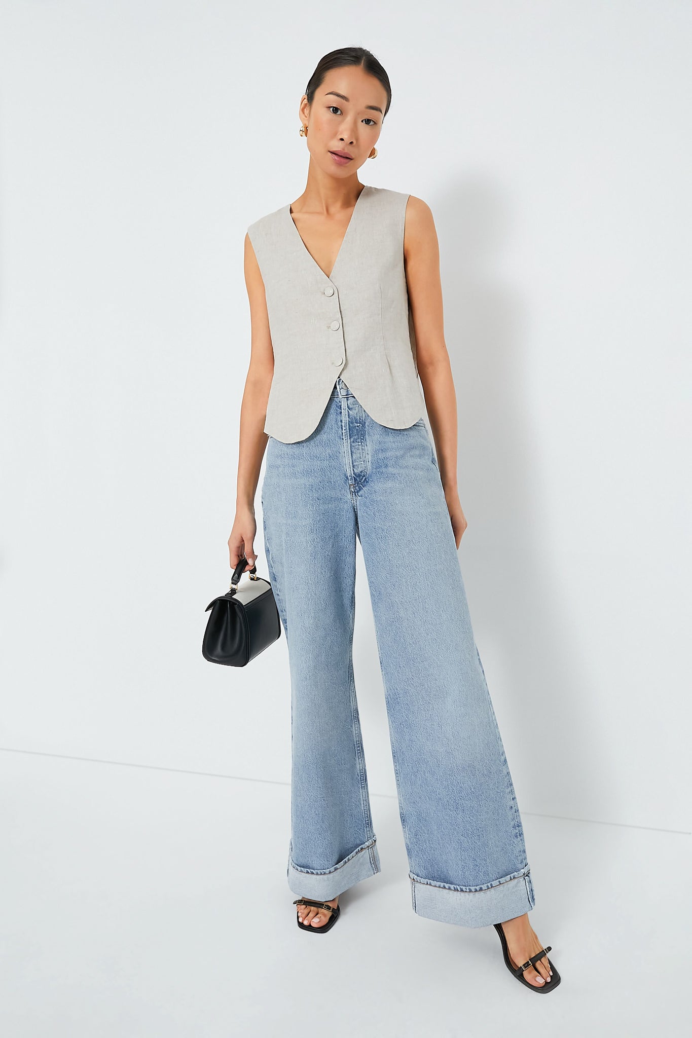 Natural Linen Swing Freya Vest