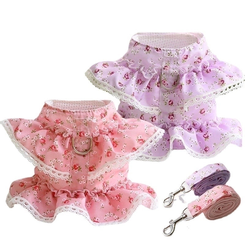 Cute Polyester Ditsy Floral Leash