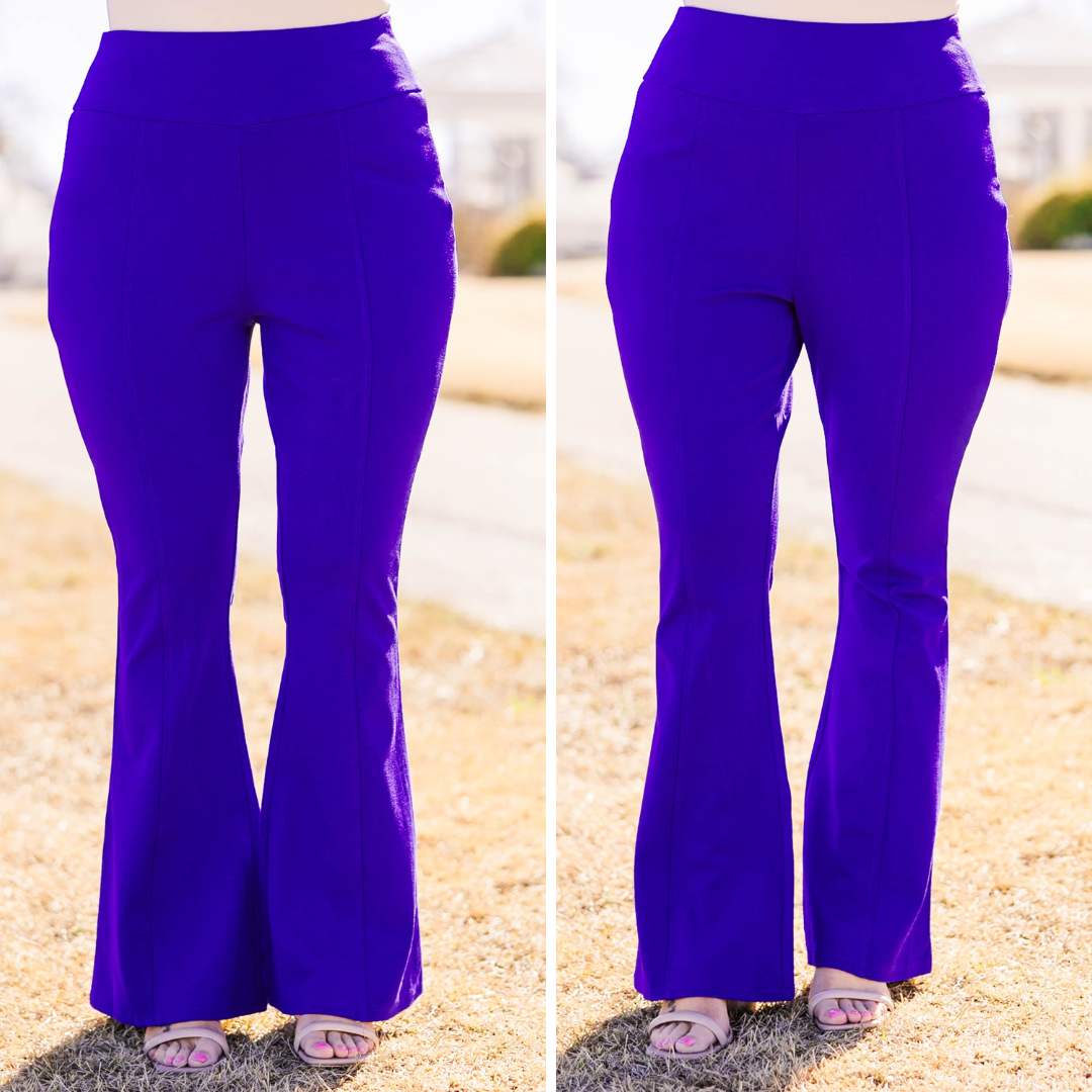 Deep Dive Flare Pants. French Royal