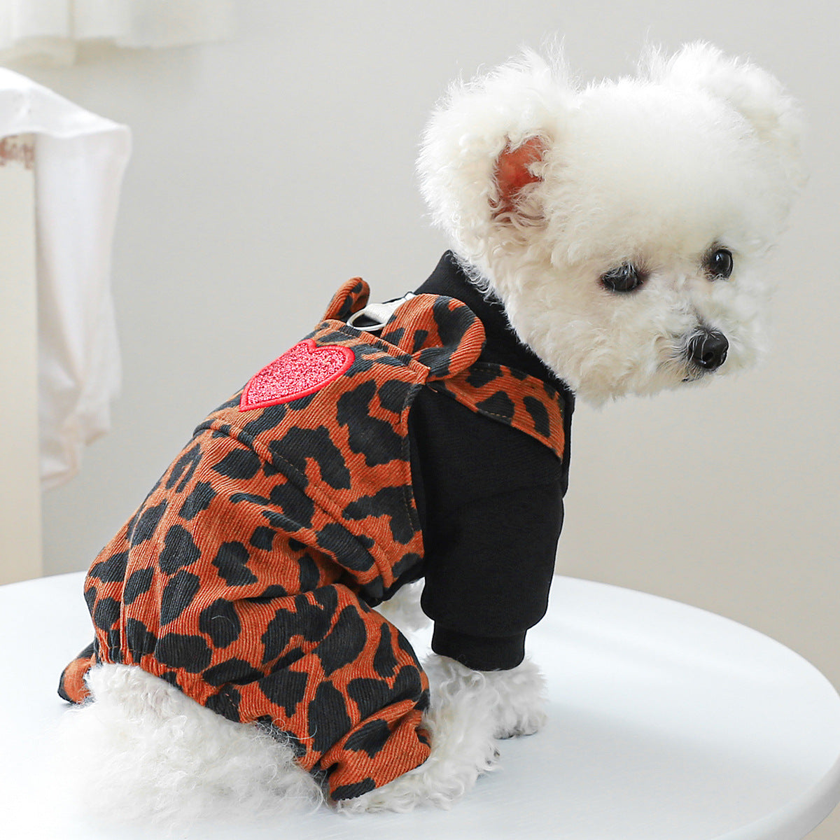 Leopard Printed Warm Dog Dress/Jumpsuits
