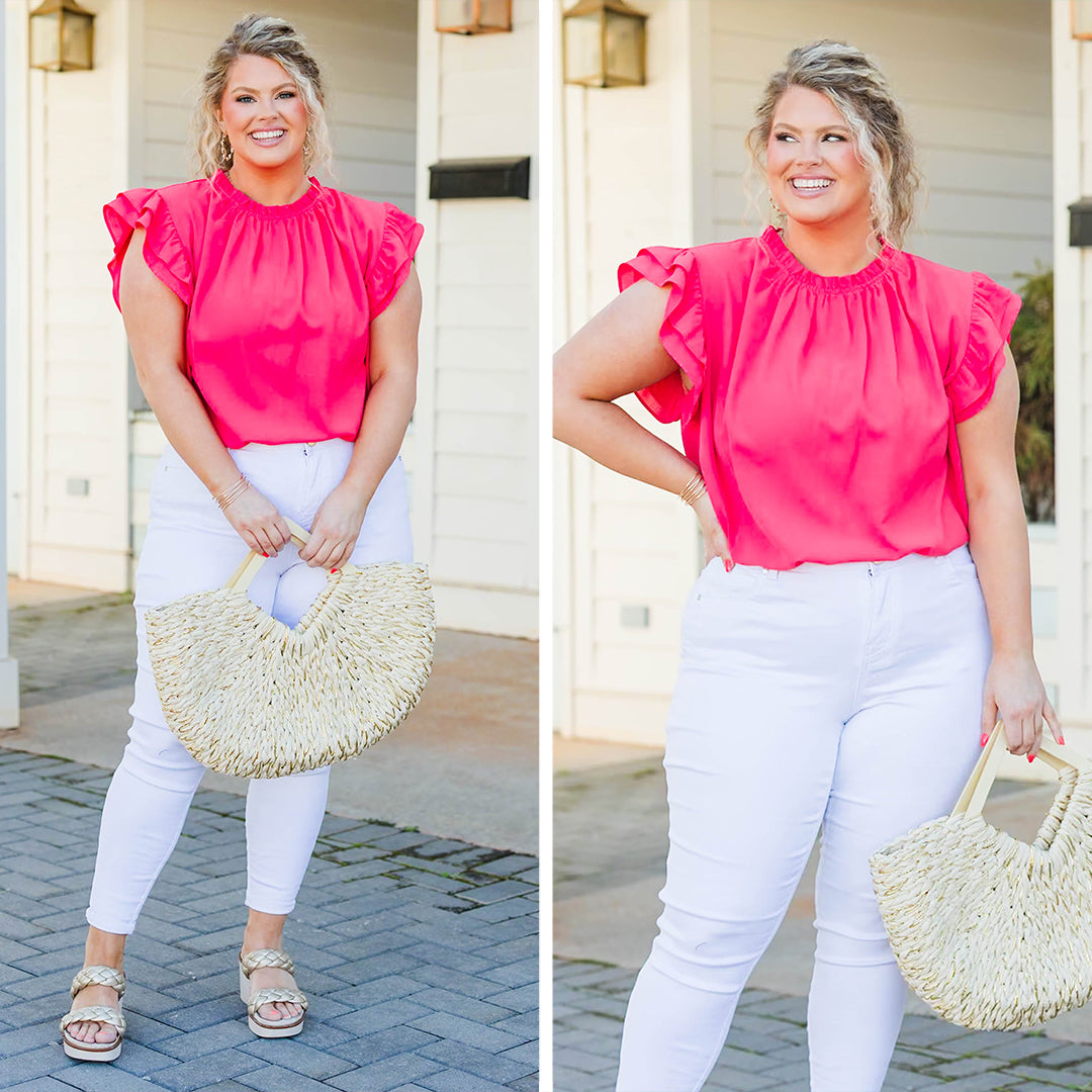 Call Me Baby Top. Hot Pink