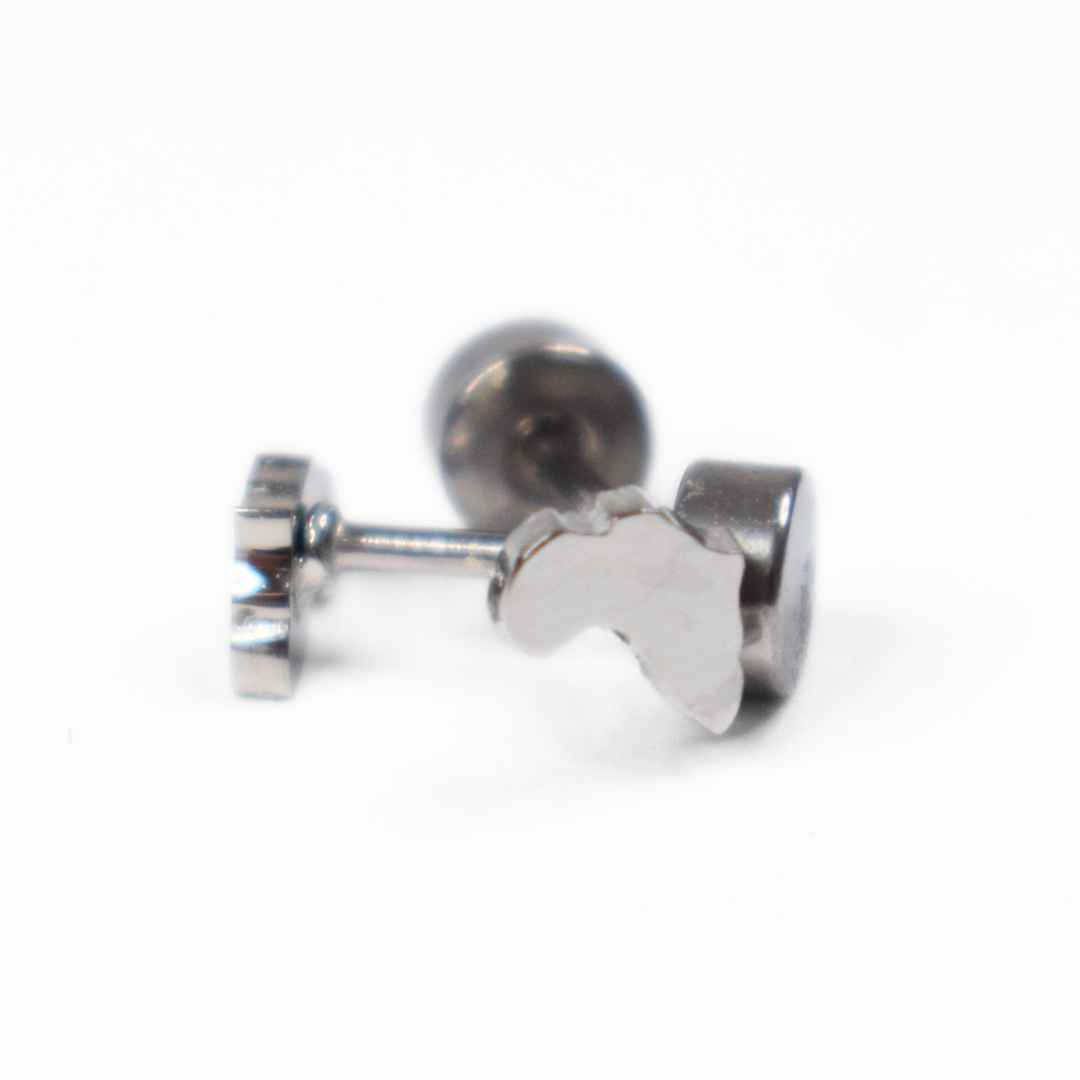 Tiny Africa studs - Silver