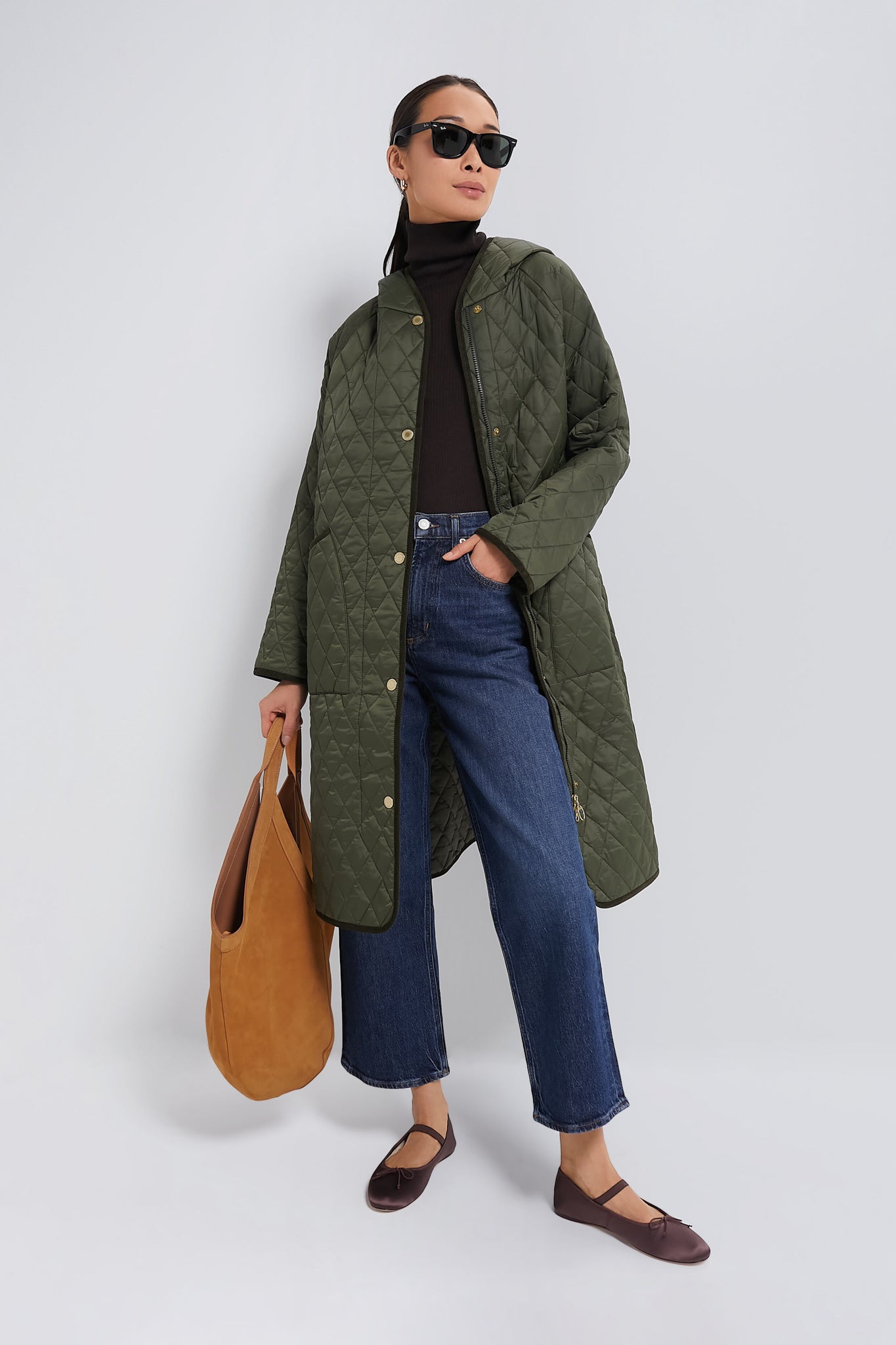 Olive Harmby Quilted Coat