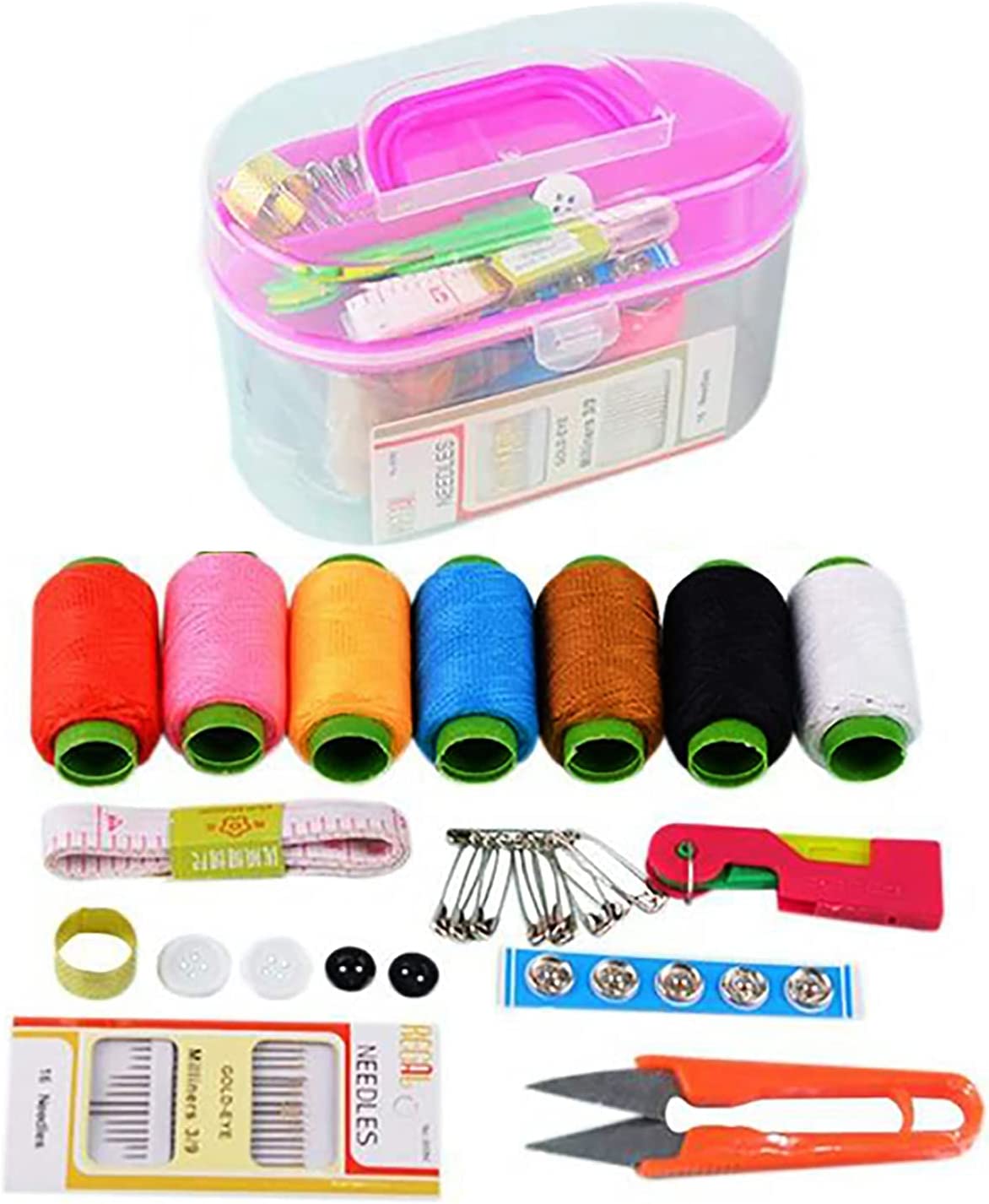 Sewing Kit Box. Cloth Fabric Handy Needlework Tool Box