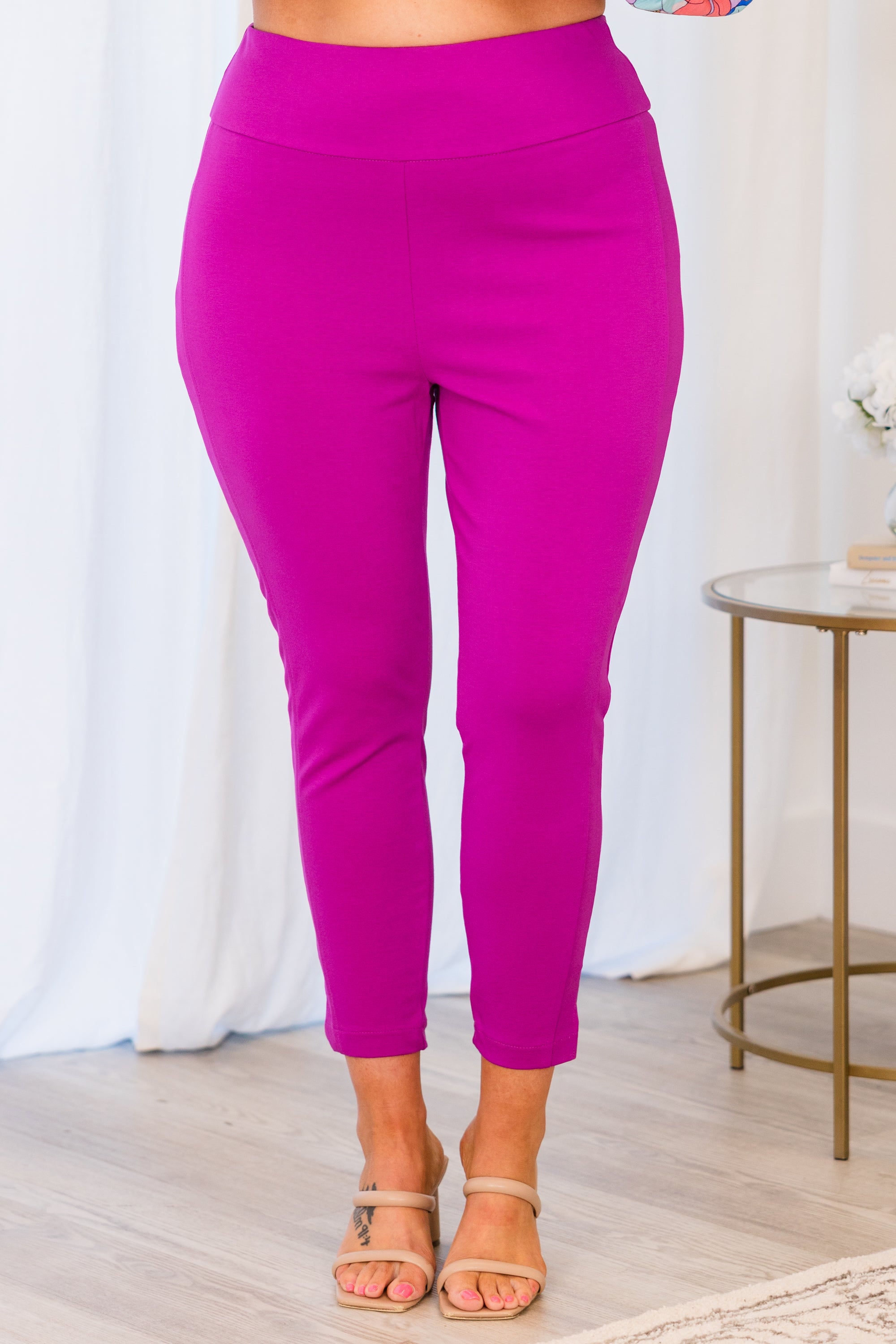 Strut Your Style Pants. Spring Magenta