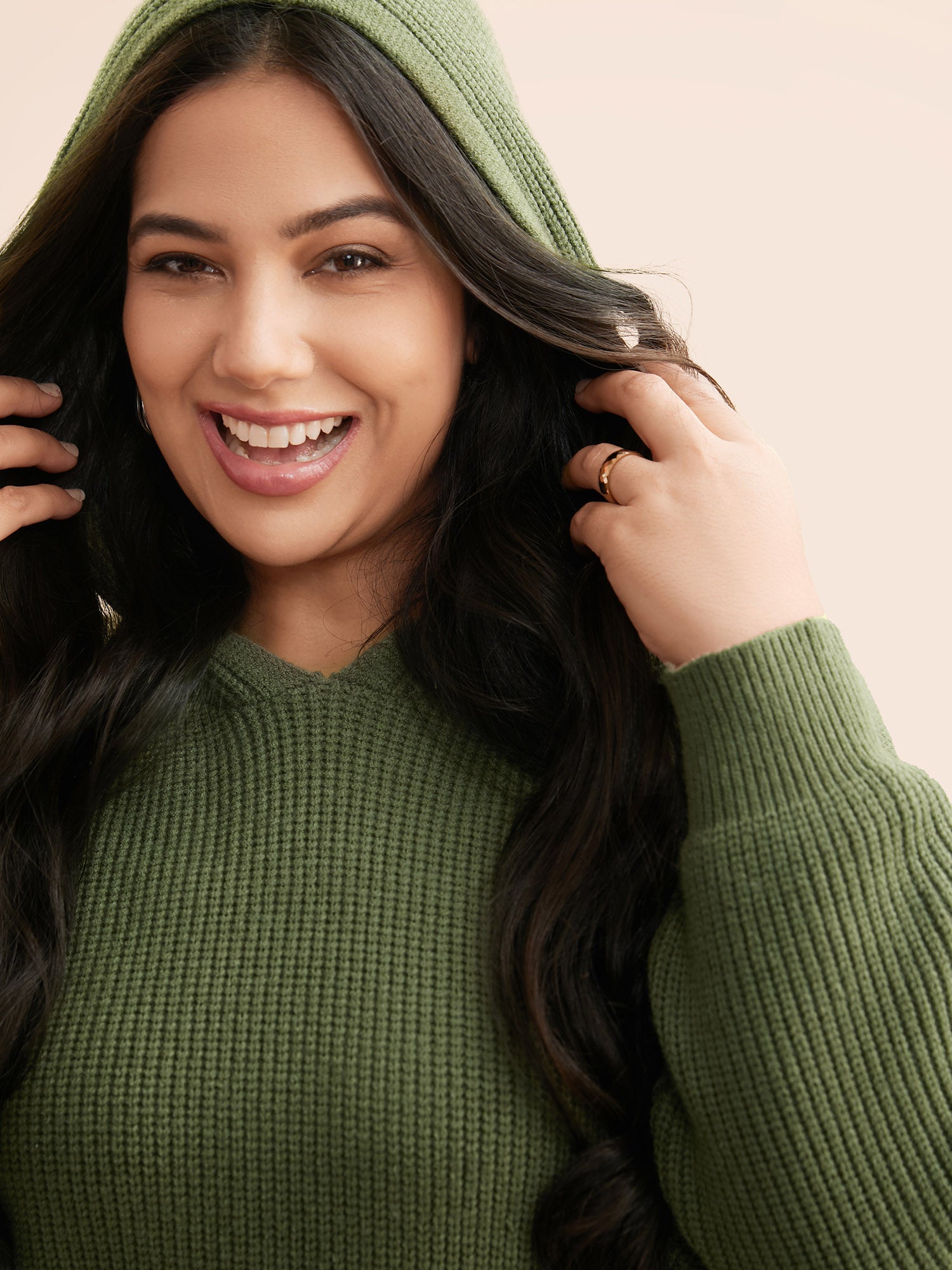 Supersoft Essentials Plain Textured Hooded Pullover