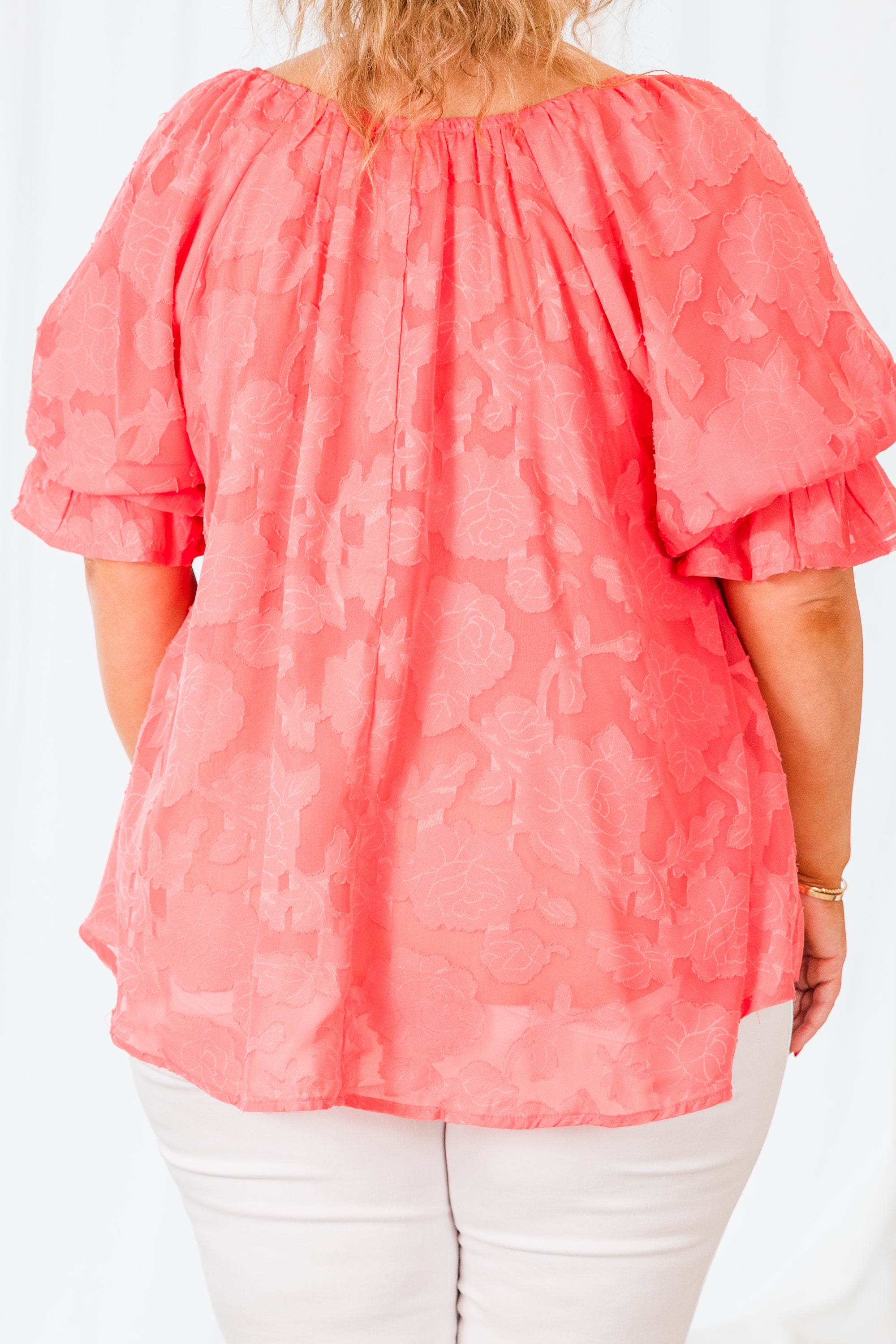 Because Of Love Top. Coral Pink