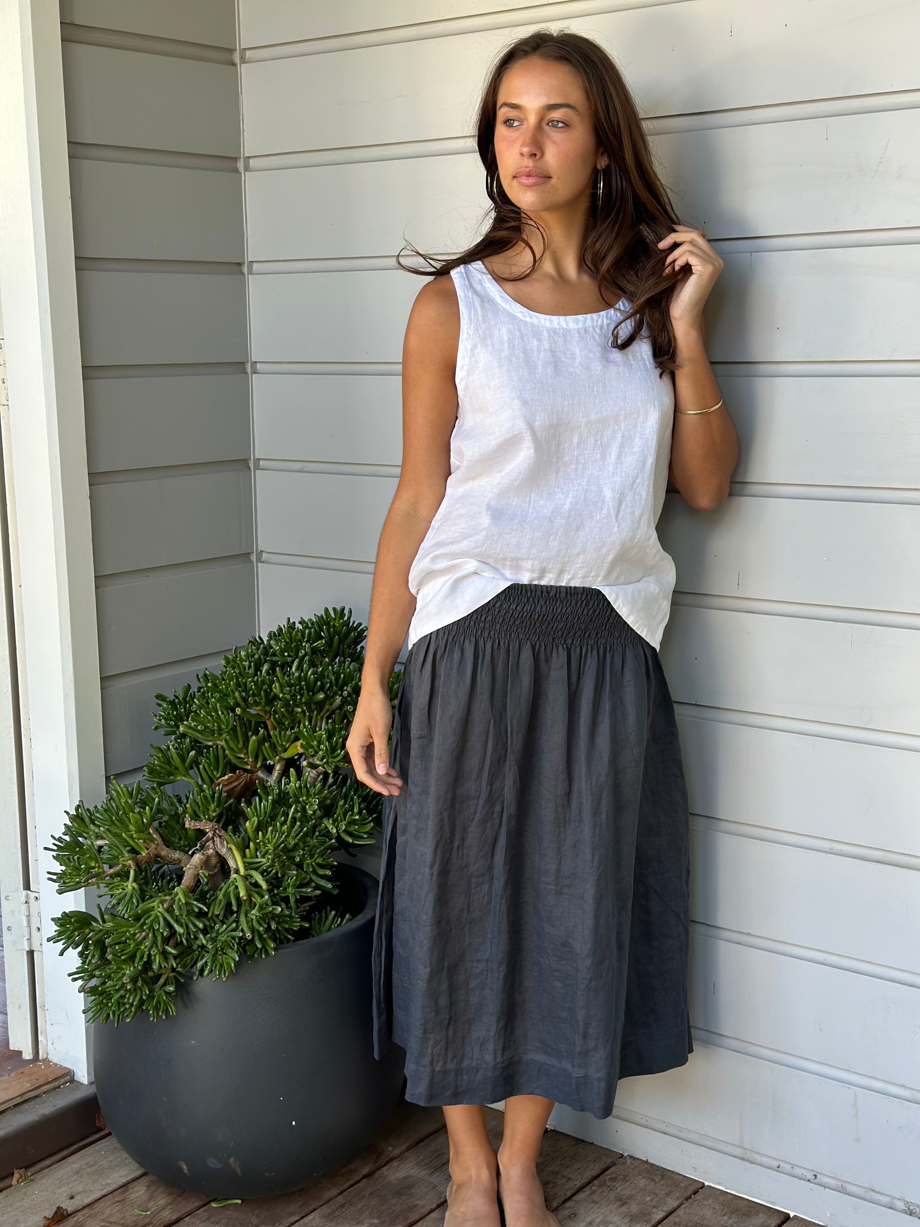 charcoal linen