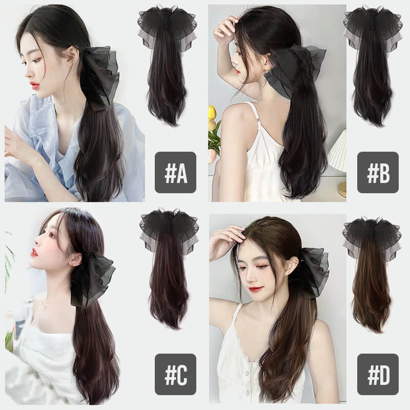 Women's Long Curly Ponytail Wig