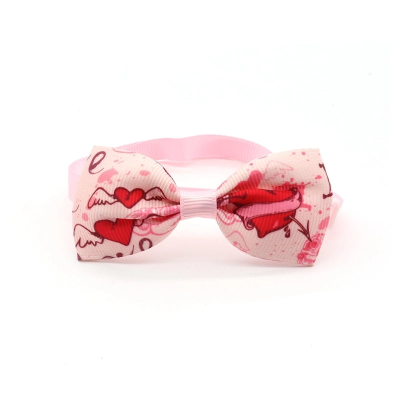 Valentine's Day Pet Cat Dog Heart Shape Bow Tie Pet Supplies