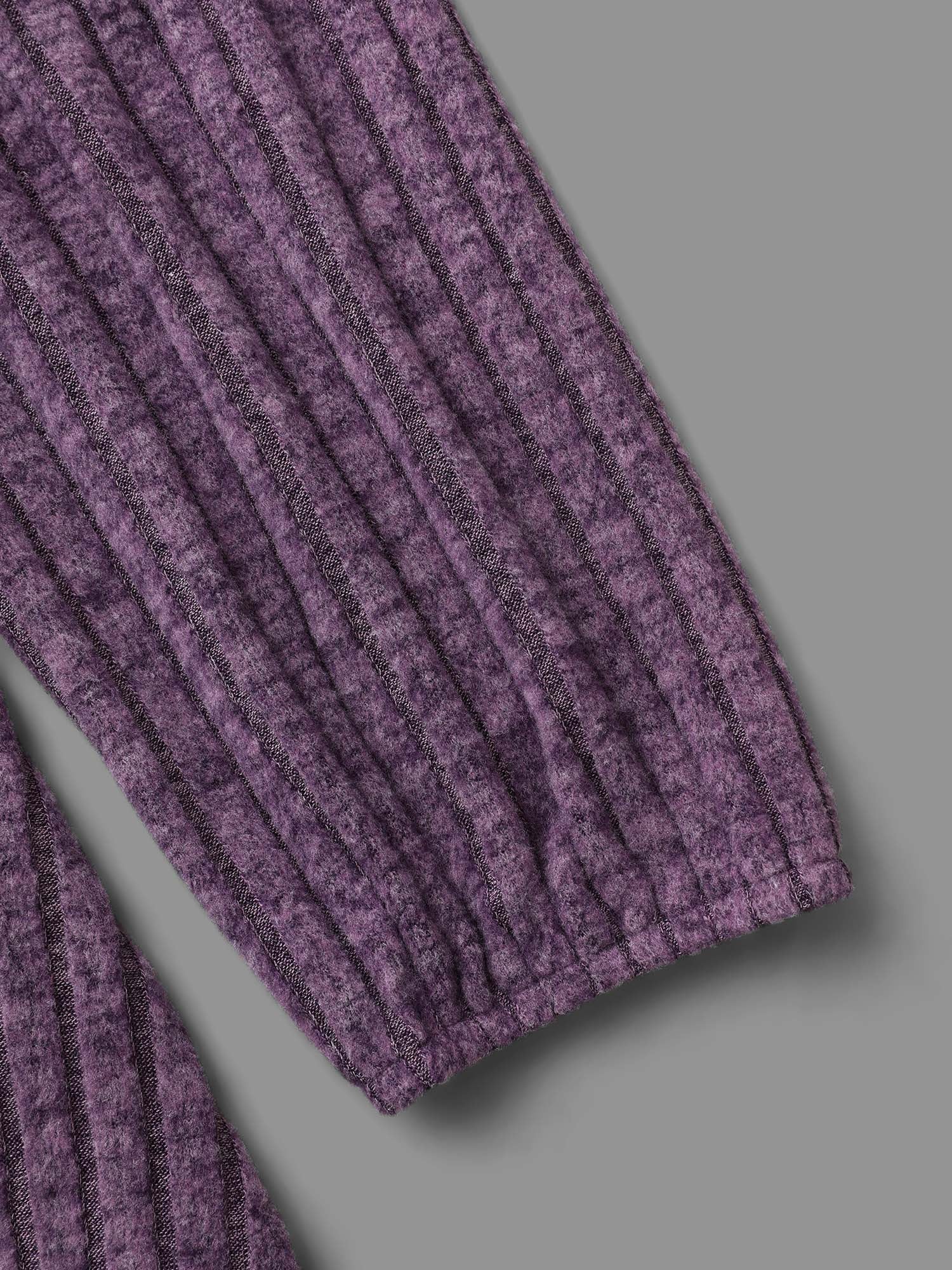 Round Neck Rib Knit Jersey Top