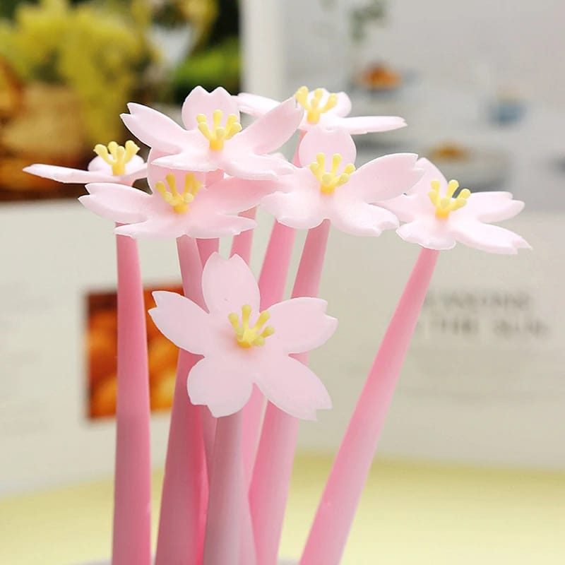Lovely Flower shaped Gel-Pen (Random Design)