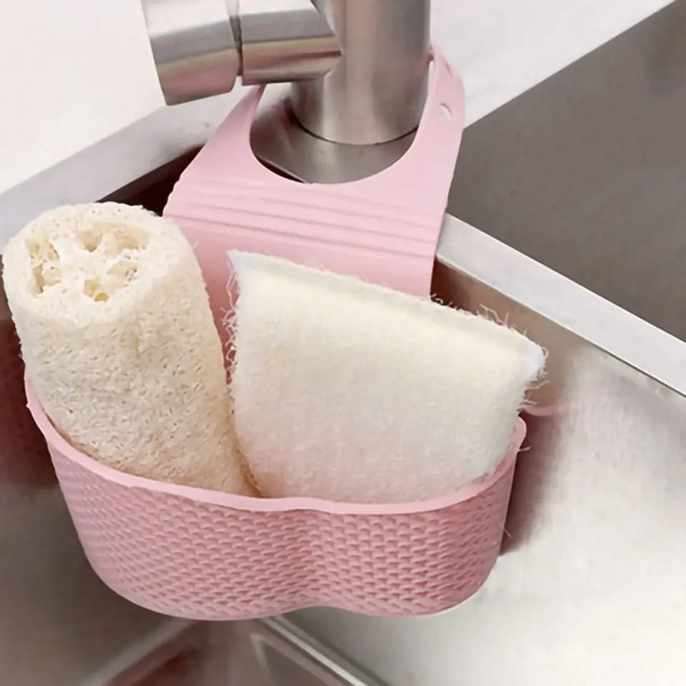 Kitchen Sink Sponge Basket Drain Water Sponge Bag