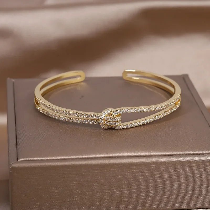 Diamond Knot Cuff Bracelet