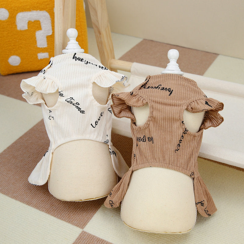 Bear Letter Printed Dog Dress Harness