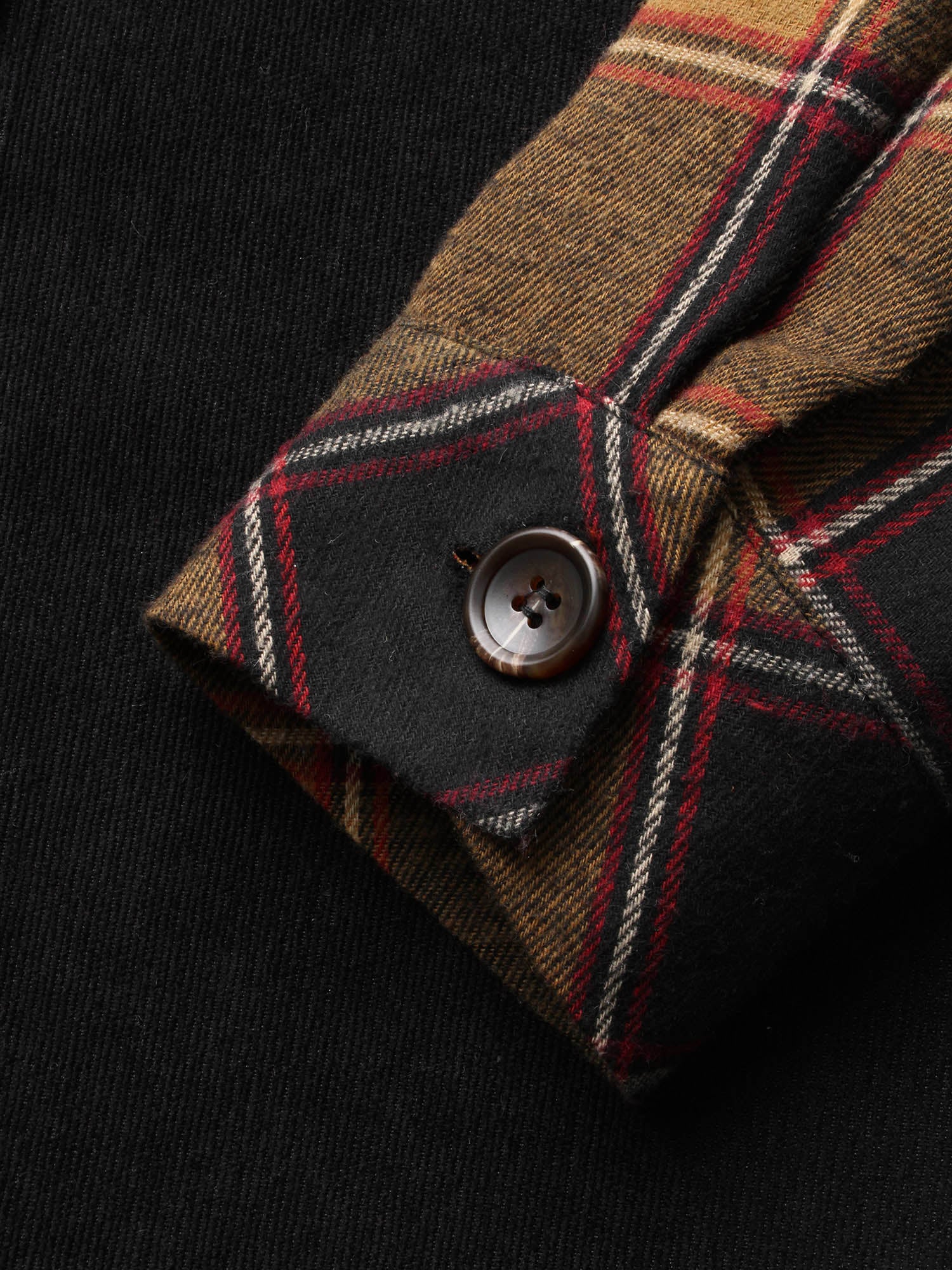 Plaid Patchwork Patched Pocket Jacket