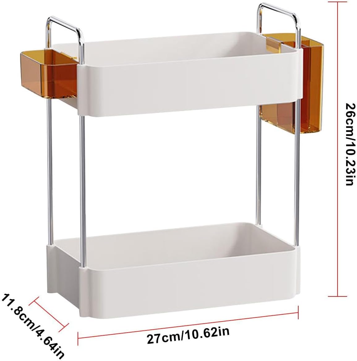 Cosmetic Stationery Double Layer Space Saving Desktop Storage Organizer