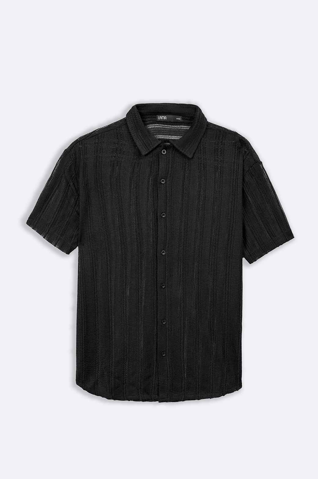 TEXTURED CROCHET SHIRT