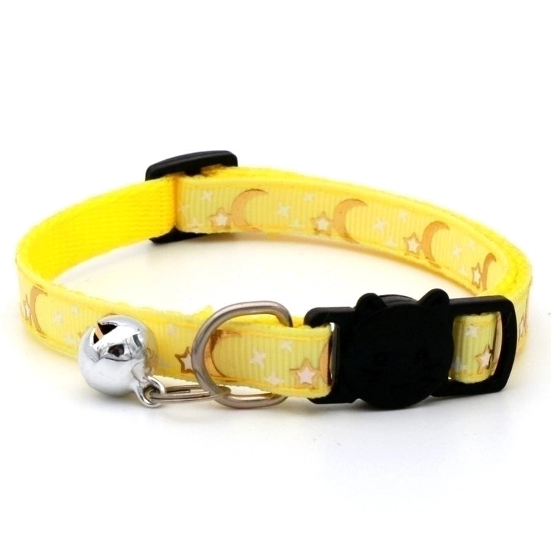 Pet Bronzing Moon Xingx Cat Dog Collar Cat Buckle Gold Separated Reflective Safety Buckle Collar