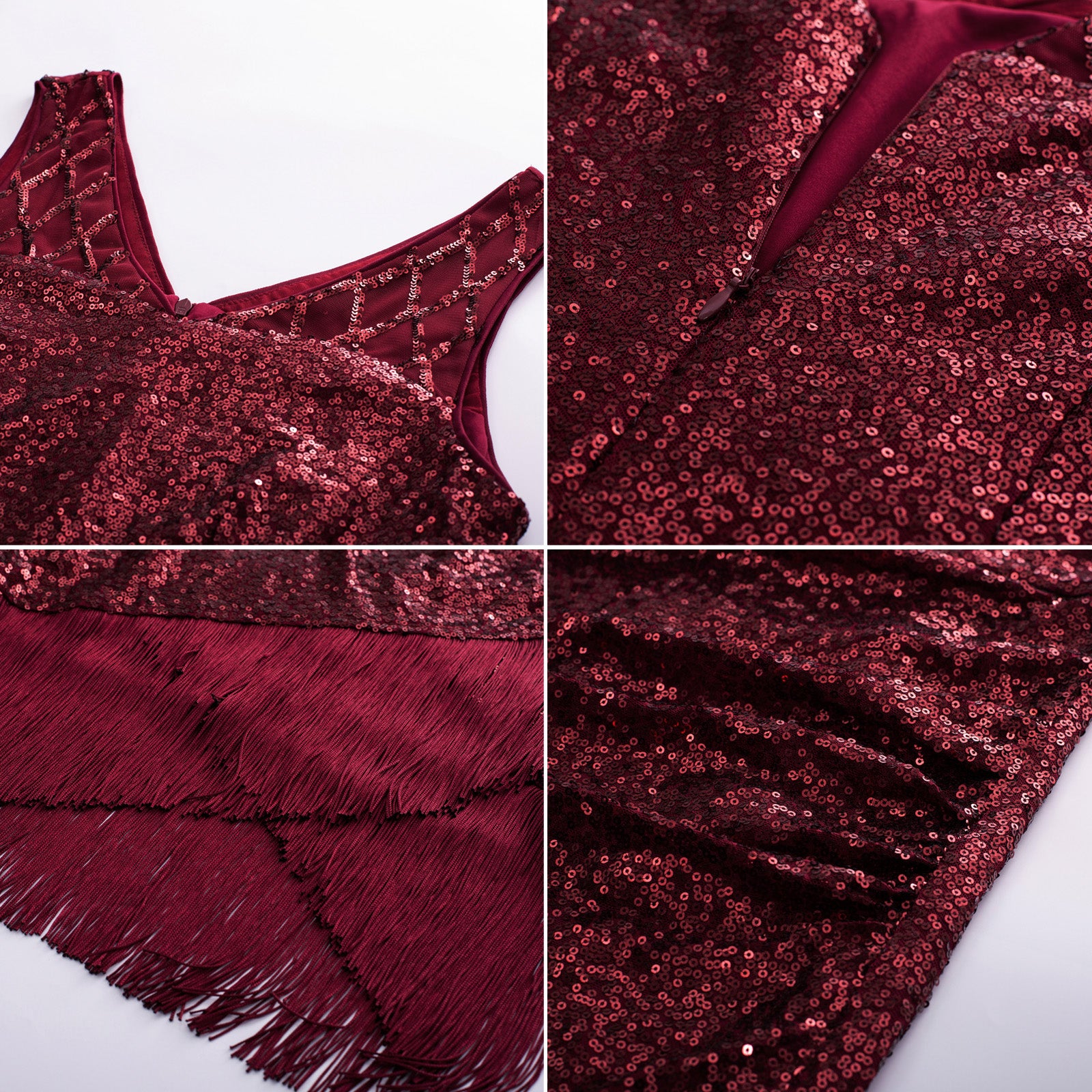 Seckill Offer⌛Sequin Dress Simple 1920s Flapper Cocktail Party Dresses