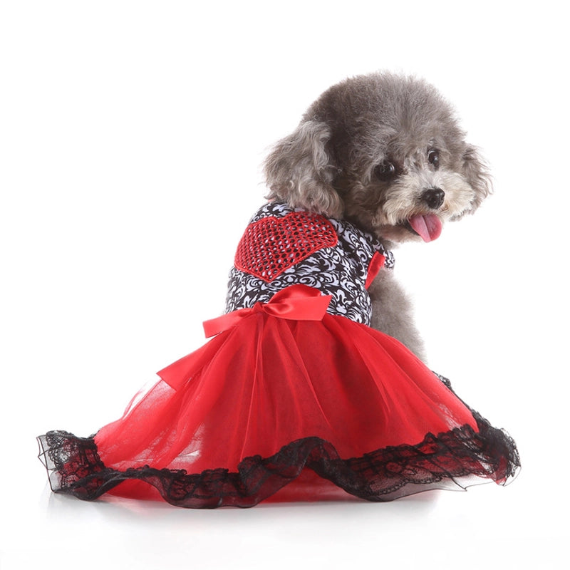 Pet Supplies New Pet Clothes Rainbow Skirt Spring And Summer Pet Clothing Leopard Print