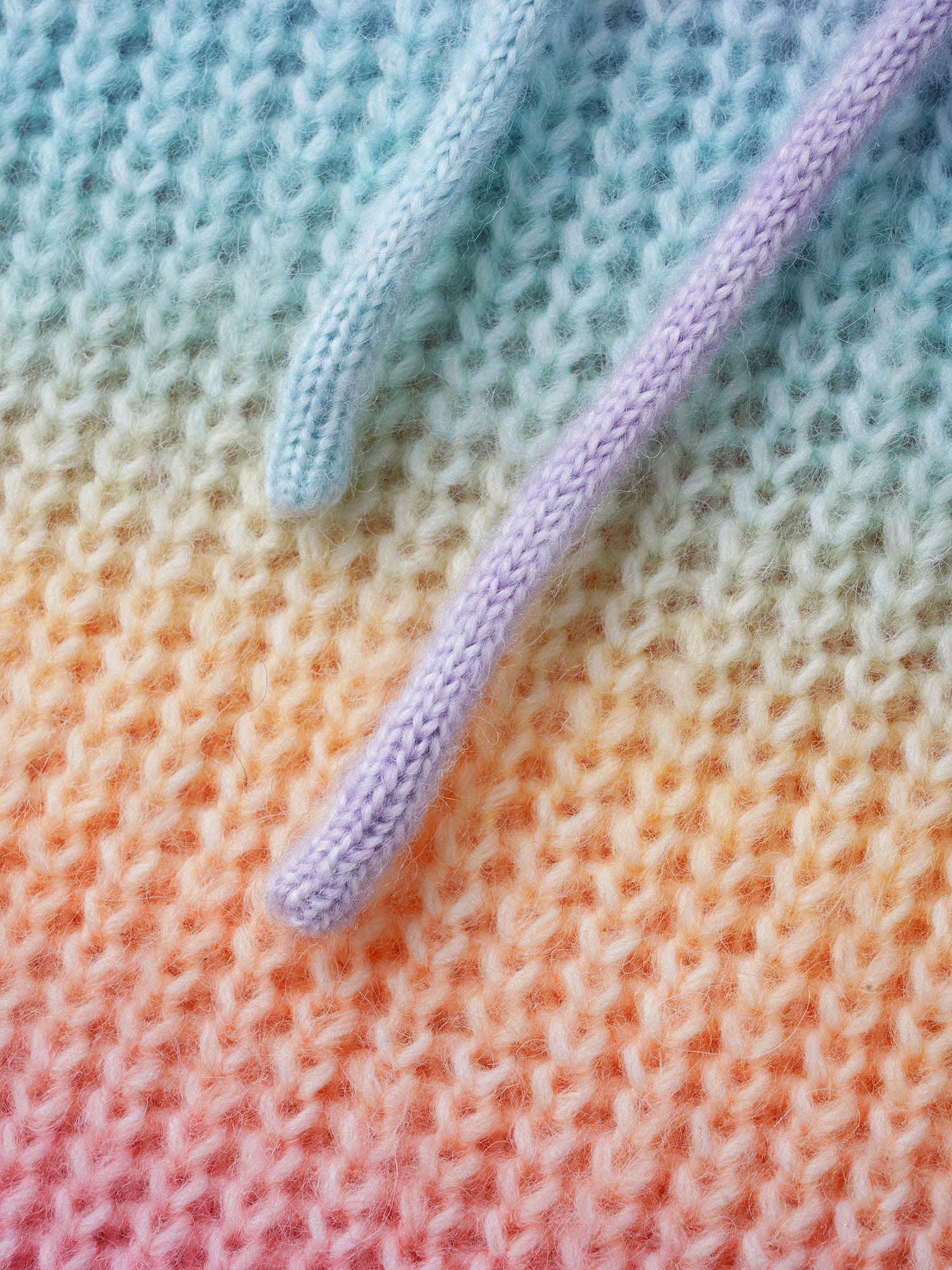 Ombre Contrast Hooded Drop Shoulder Pullover