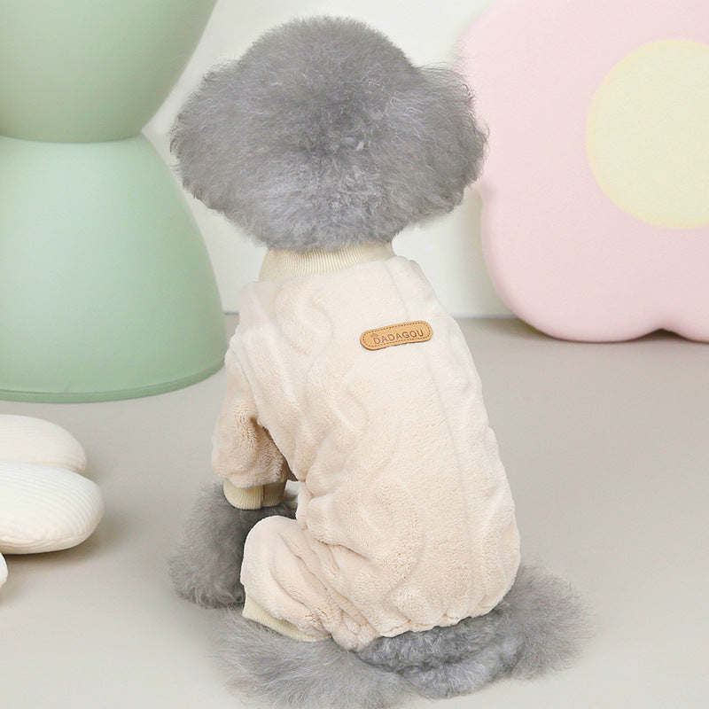 Flannel Warm Dog Jumpsuits Pajama