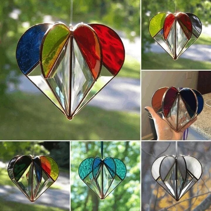 🔥 Stained Heart-shaped Suncatcher