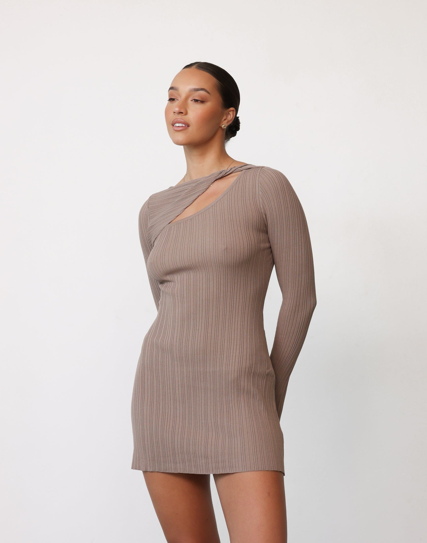 Yasmin Mini Dress (Mocha)