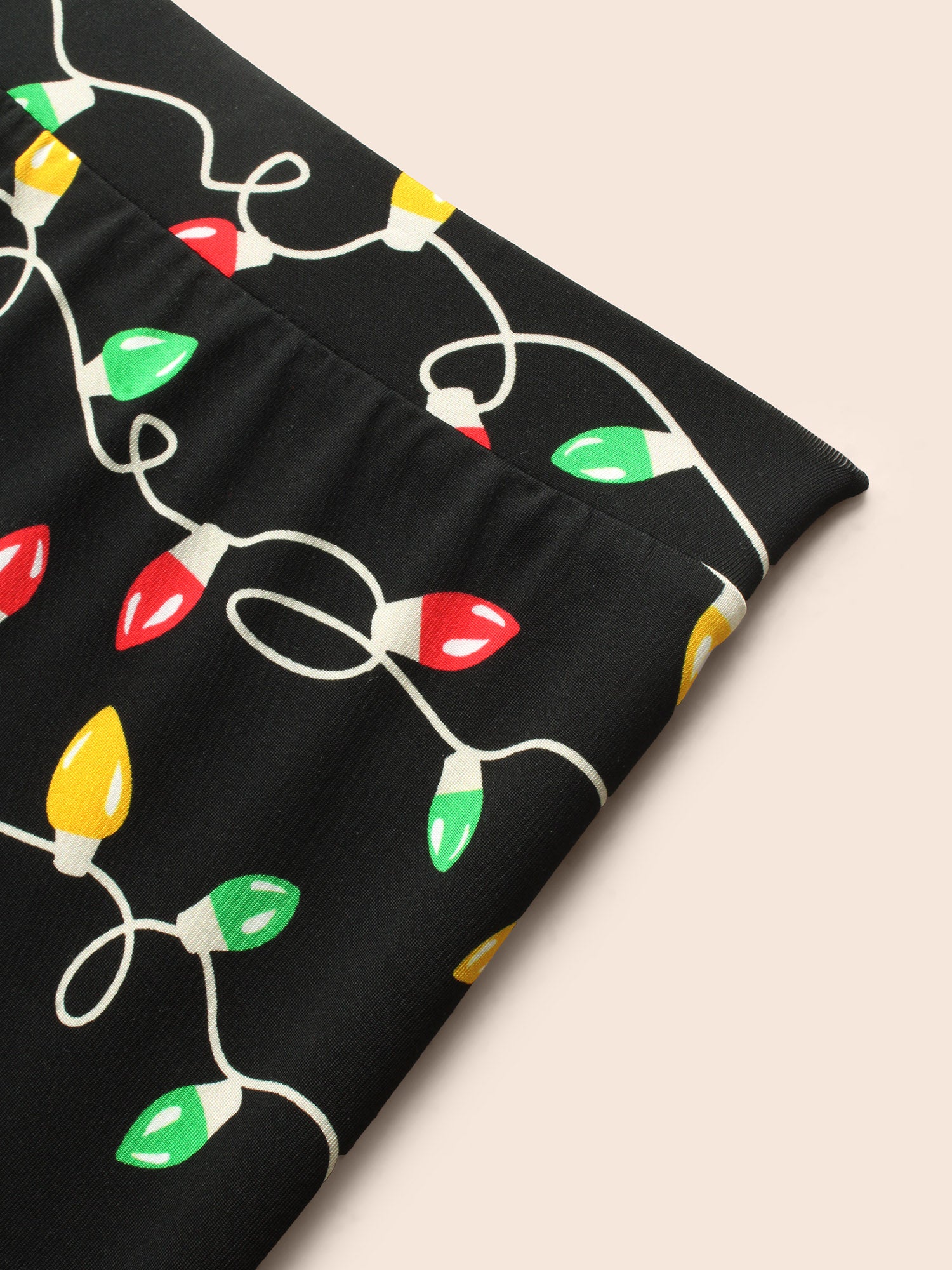 Colorful Bulb Print Festive Leggings