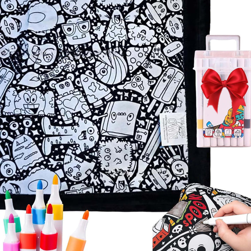 DIY Coloring Blanket with Markers