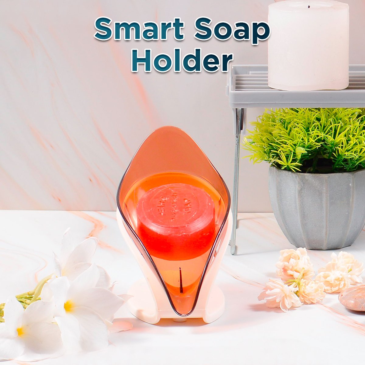 Leaf Style Smart Soap Dish Holder.