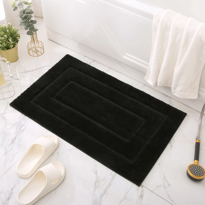 Casual Solid Color Polyester Floor Mat Bathing