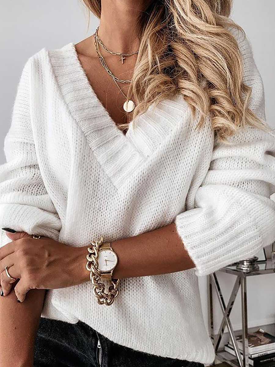 Excited for This V-neck Sweater