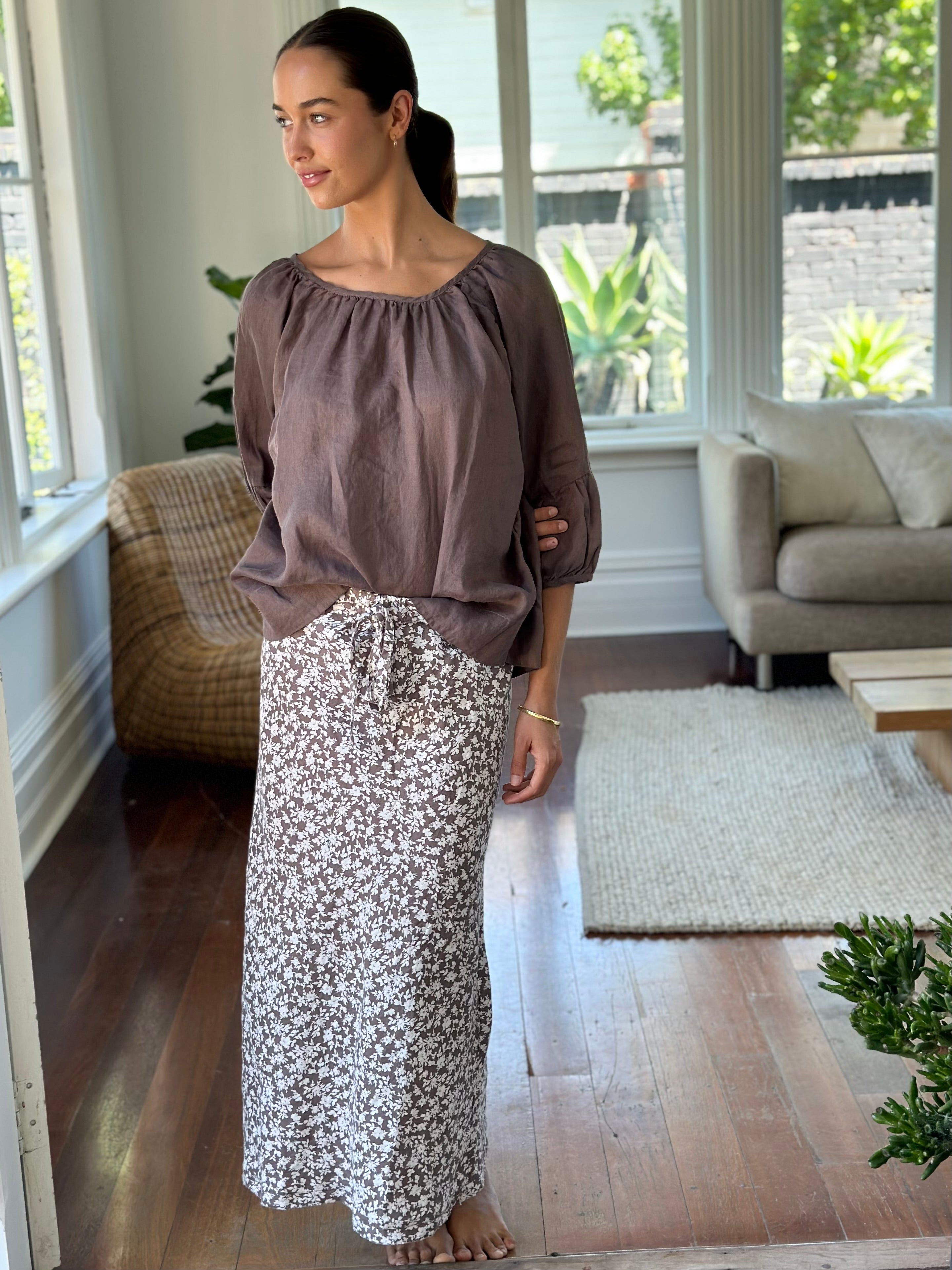 soil floral linen