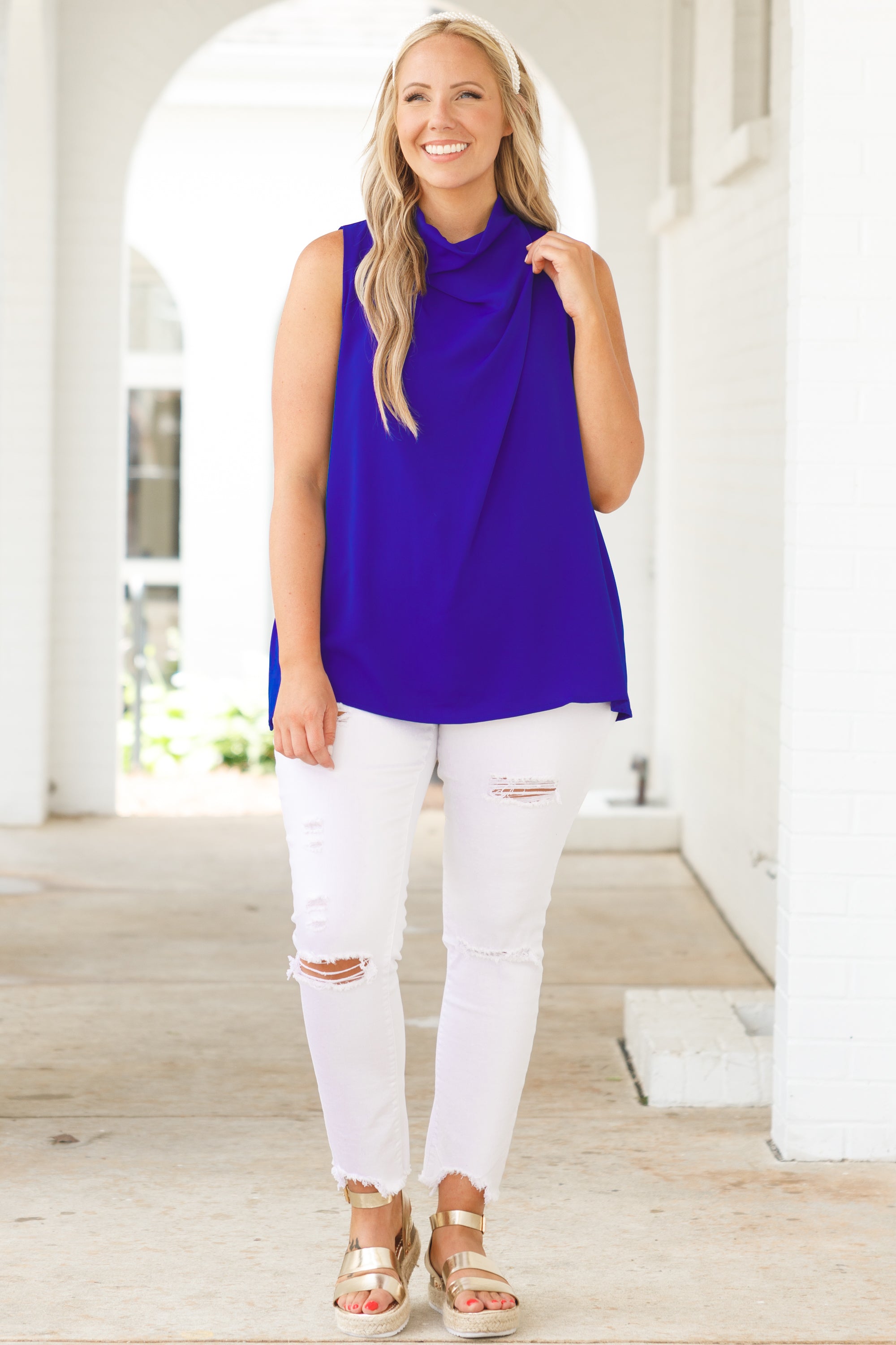 Even Better Times Top. Royal Blue