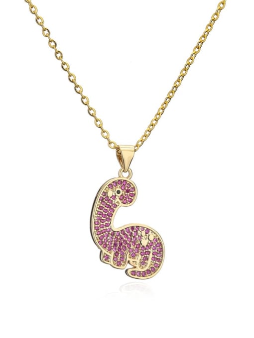 Cubic Zirconia Dinosaur Pendant & Chain