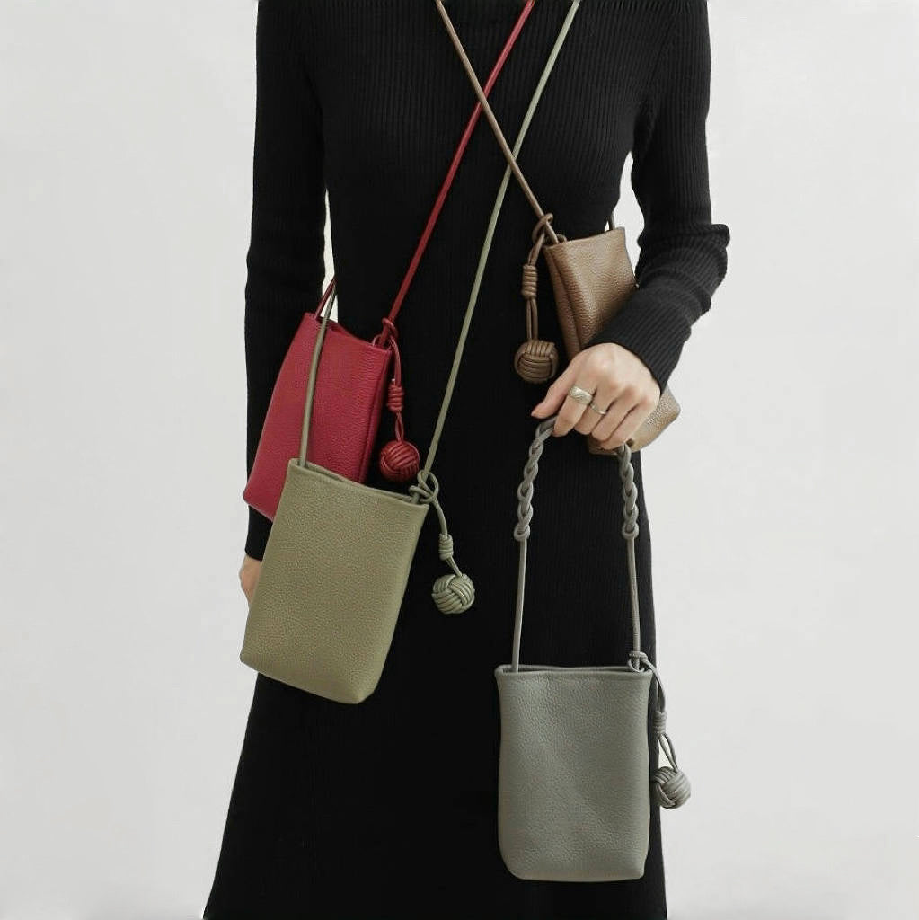 Hanging Ball Leather Bag