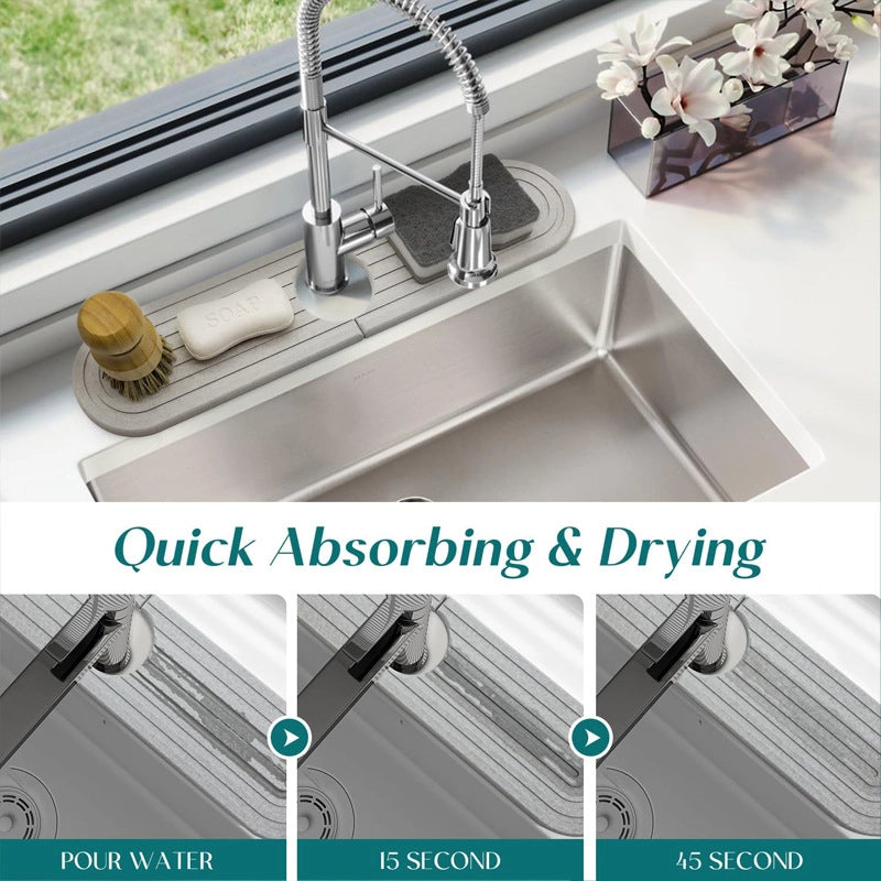 Diatomite Faucet Splash-proof Absorbent Mat Kitchen Bathroom Bathroom Sink Draining Mat Coaster Storage Mat