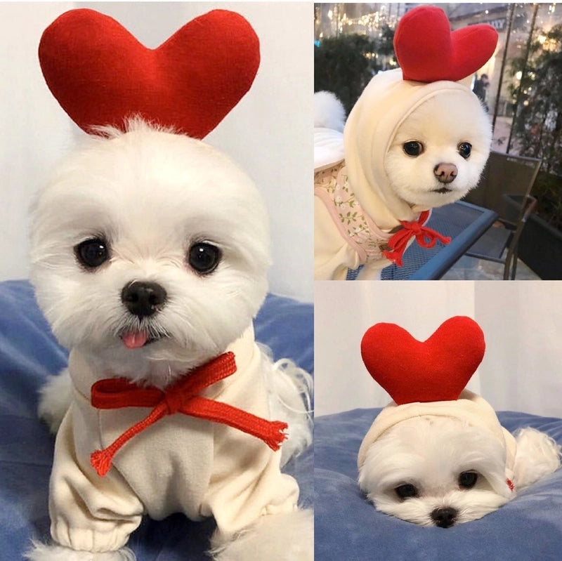 Fashion Polyester Christmas Heart Shape Frog Elk Pet Clothing