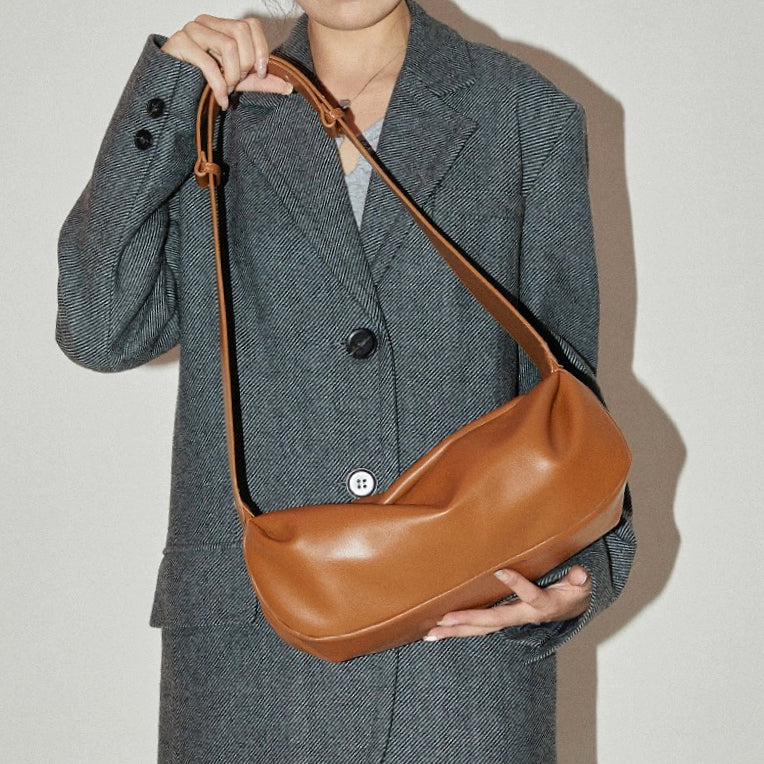 Soft Leather Baguette Bag