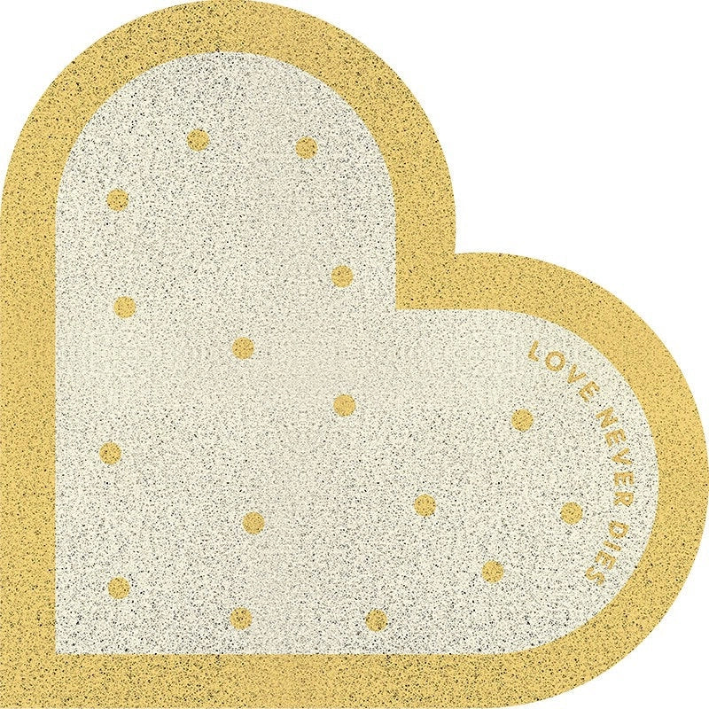 Casual Elegant Letter Heart Shape PVC Carpet Bathing