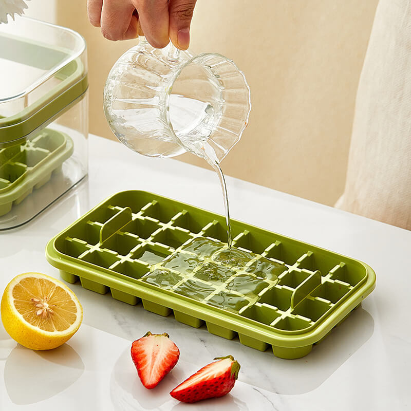 Press get all ice! ice grid mold