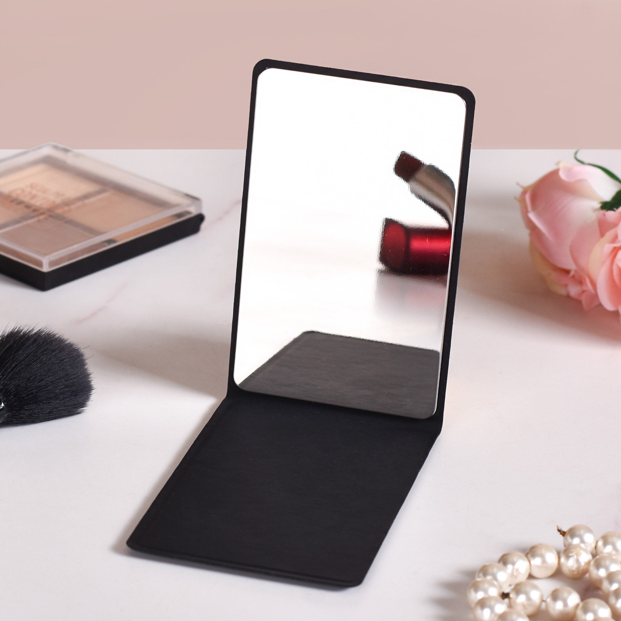 Foldable Compact Mirror Black