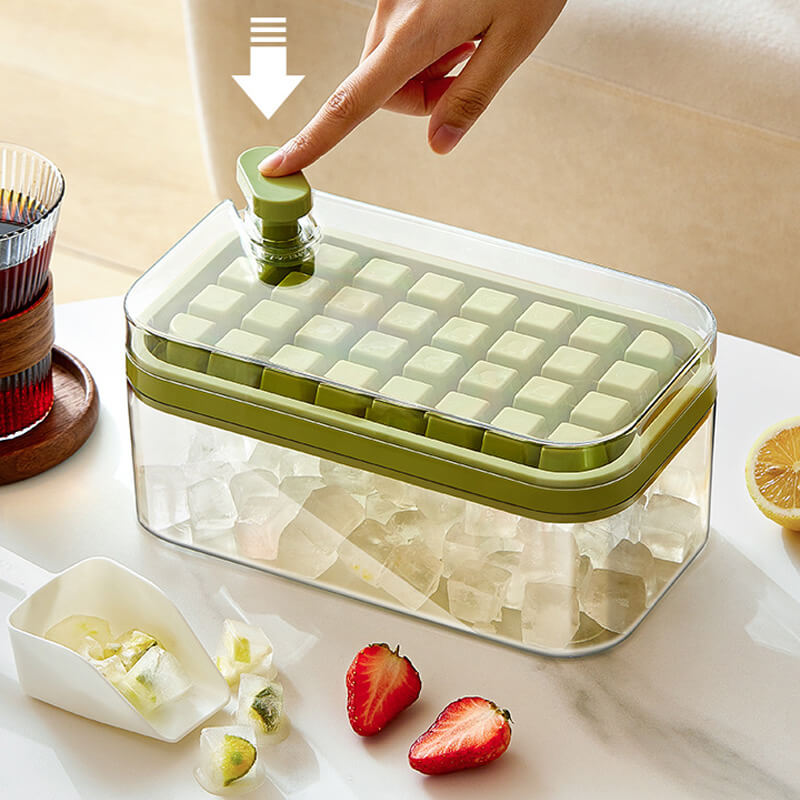Press get all ice! ice grid mold