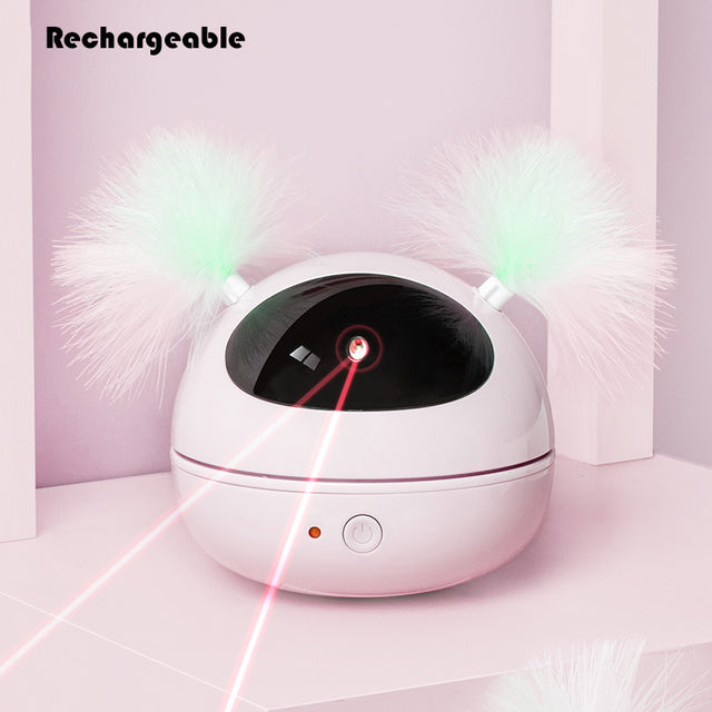 TwirlBeam Rotating Laser & Feather Cat Toy