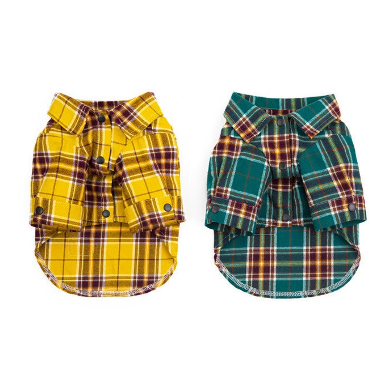 Chic Plaid Dog Shirt