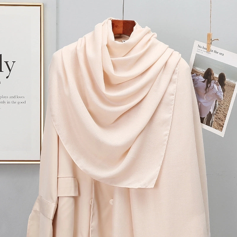 Women's Elegant Minimalist Solid Color Polyester Scarf
