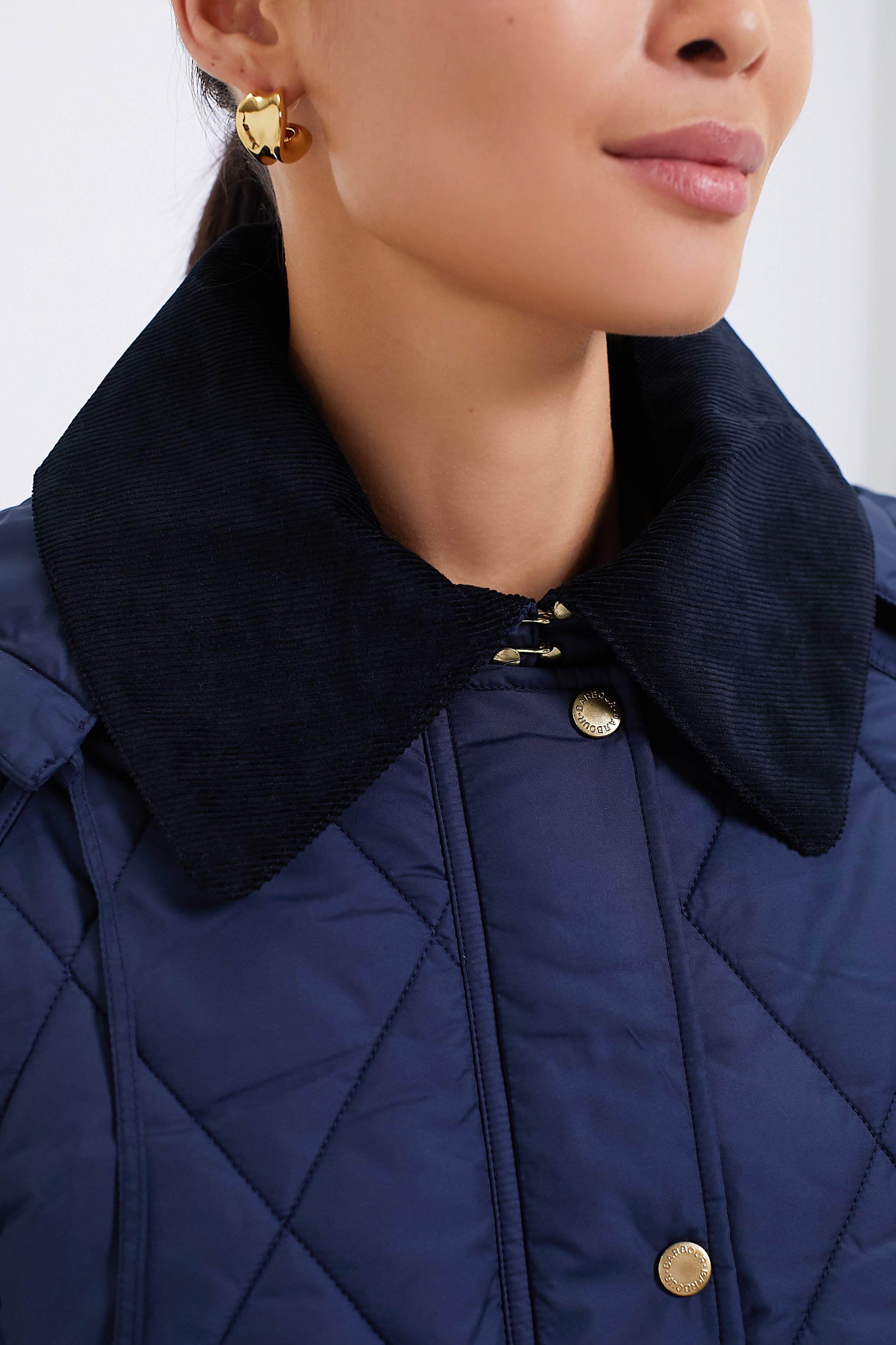 Navy Cookston Quilted Coat