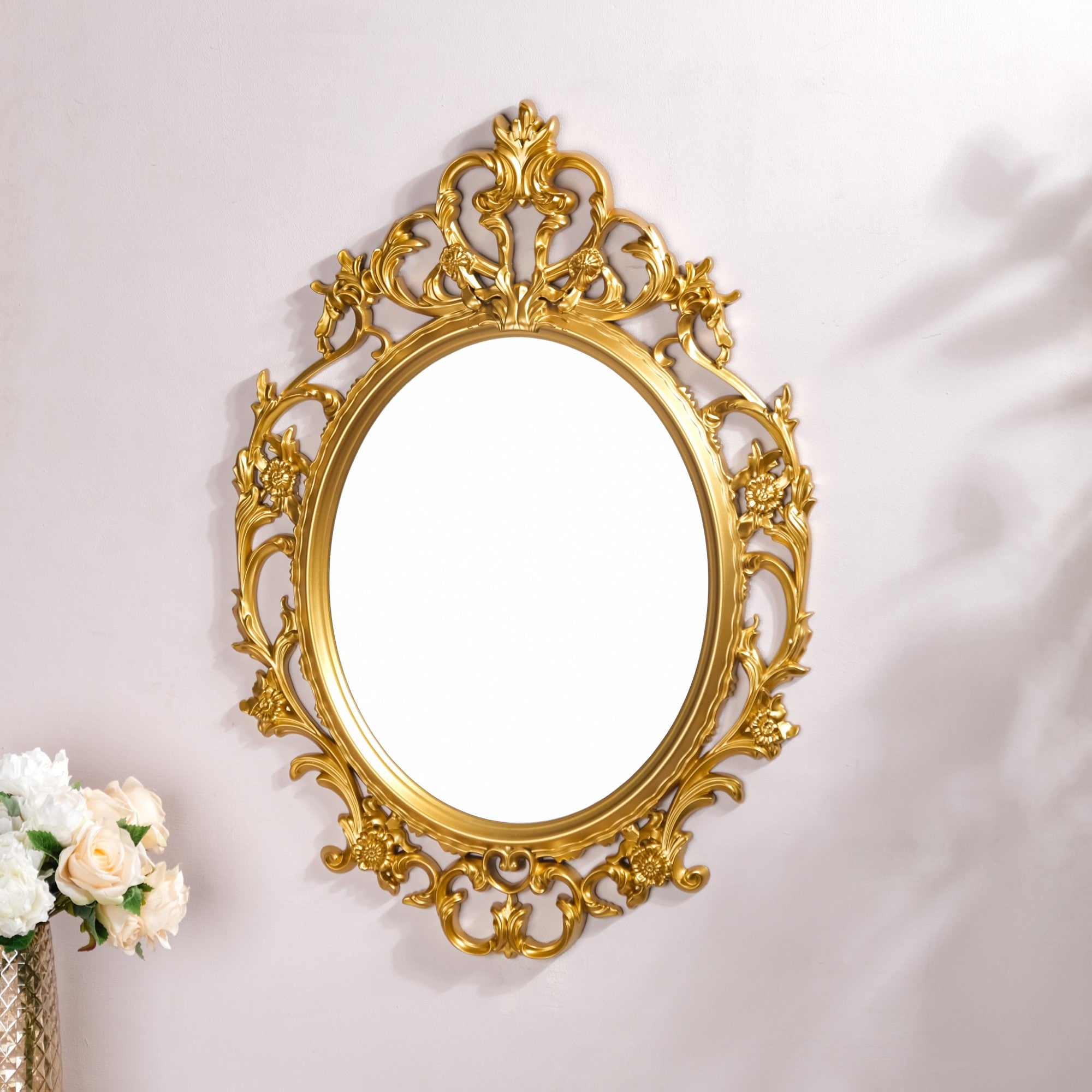 Victorian Wall Mirror Gold Large